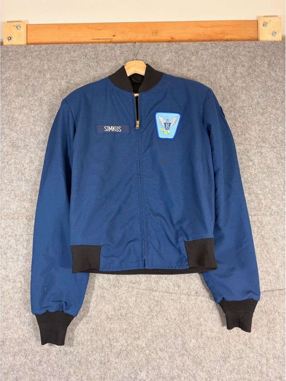 US Air Force Academy Cadets Athletic Jacket Blue 2007 Size M Squadron